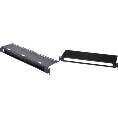 Digitus DN-19 ORG-3U-SW Rack Cable Management Panel - Premium Black Organizer for Neat and Efficient Cable Setup - 4016032197089